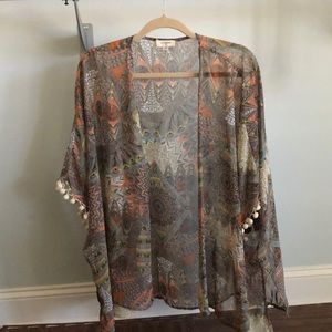 Umgee peacock print kimono small
